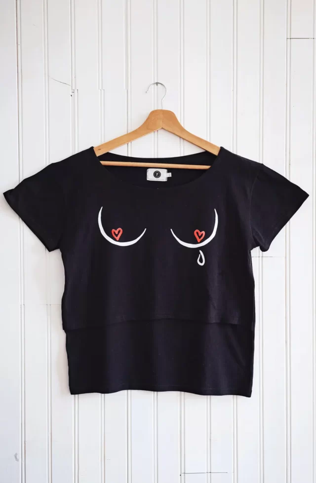Tziganette - Tee Shirt Boobs noir
