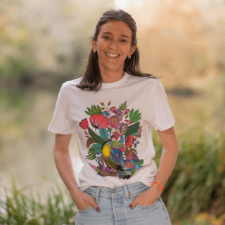 Tee-shirt Le Toucan floral par la marque TEE KLUB TEE KLUB - Tee-shirt Le Toucan floral