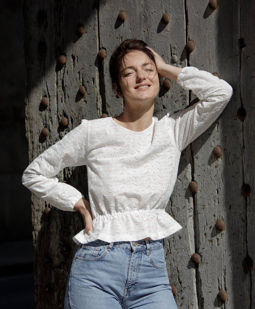 Blouse Ambre broderie April & C printemps été 100 % coton biologique écologique