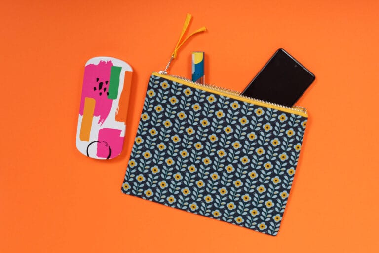 Nevice Paris - Pochette zippée bleue