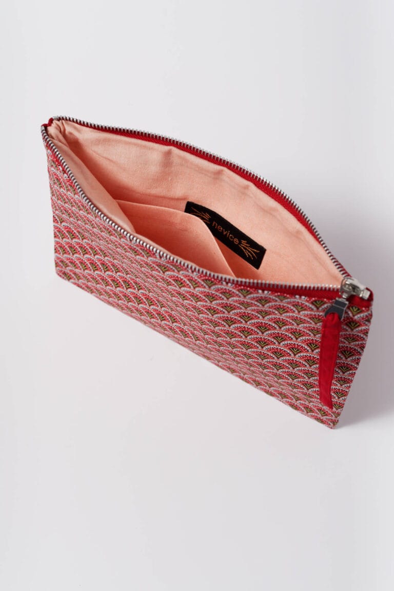 Nevice Paris - Pochette zippée rouge