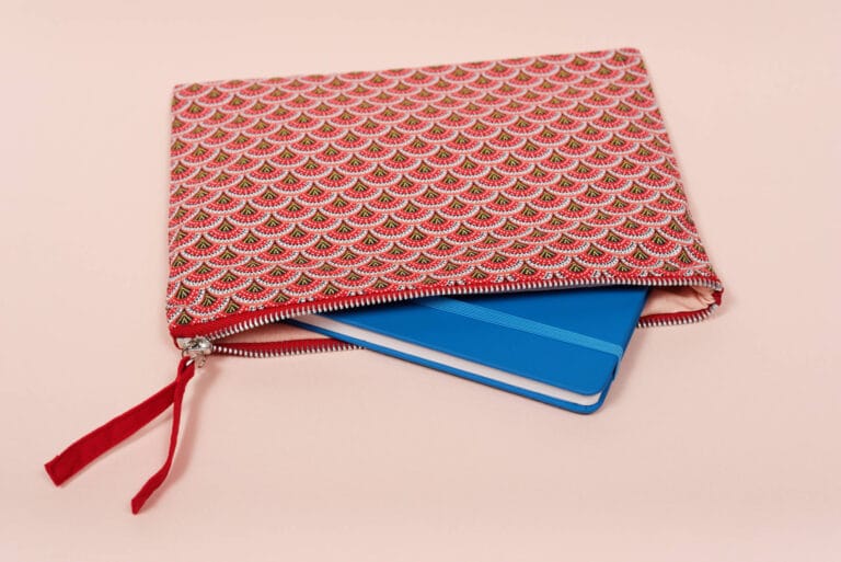 Nevice Paris - Pochette zippée rouge