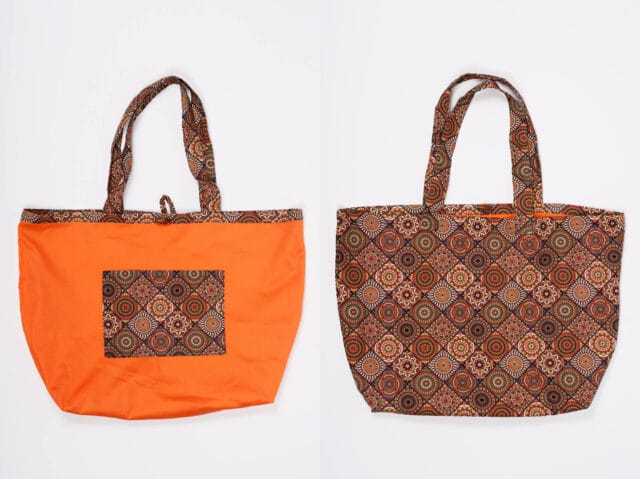 Nevice Paris - Sac réversible marron et orange