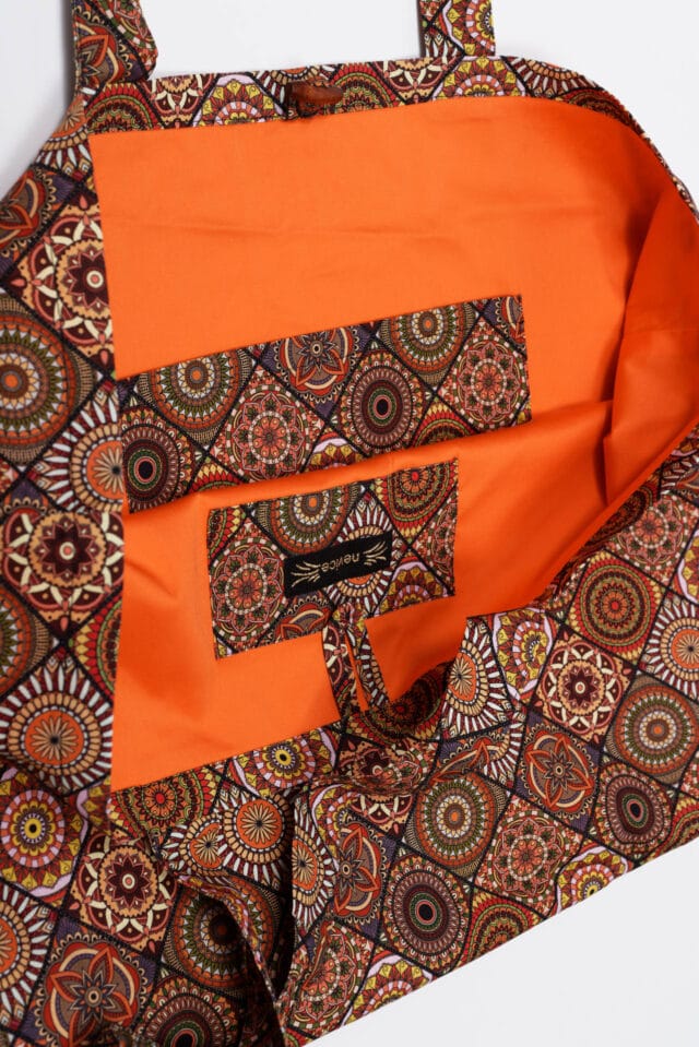 Nevice Paris - Sac réversible marron et orange