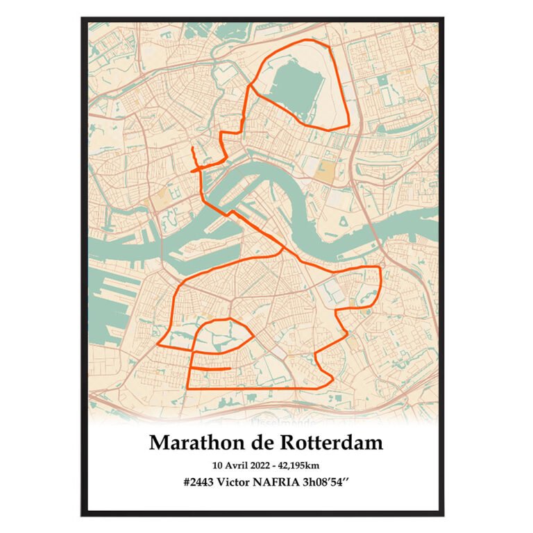 The Post Trace - Affiche Marathon de Rotterdam