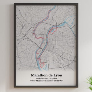 The Post Trace - Affiche Marathon de Lyon
