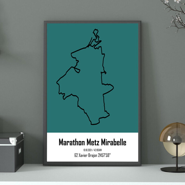 The Post Trace - Marathon Metz Mirabelle A3 2021 Bleu Canard Oui (+3€)