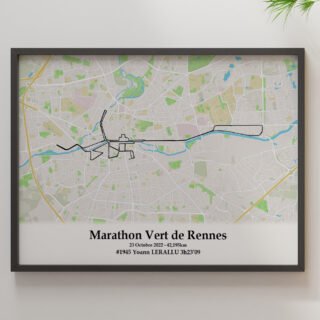 The Post Trace - Affiche Marathon de Rennes