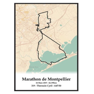 The Post Trace - Affiche Marathon de Montpellier
