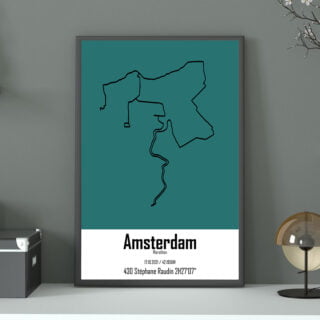 The Post Trace - Marathon dAmsterdam A3 2021 Bleu Canard Oui (+3€)
