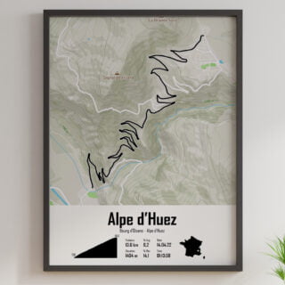 The Post Trace - Affiche Cyclisme – Montée de l’Alpe d’Huez