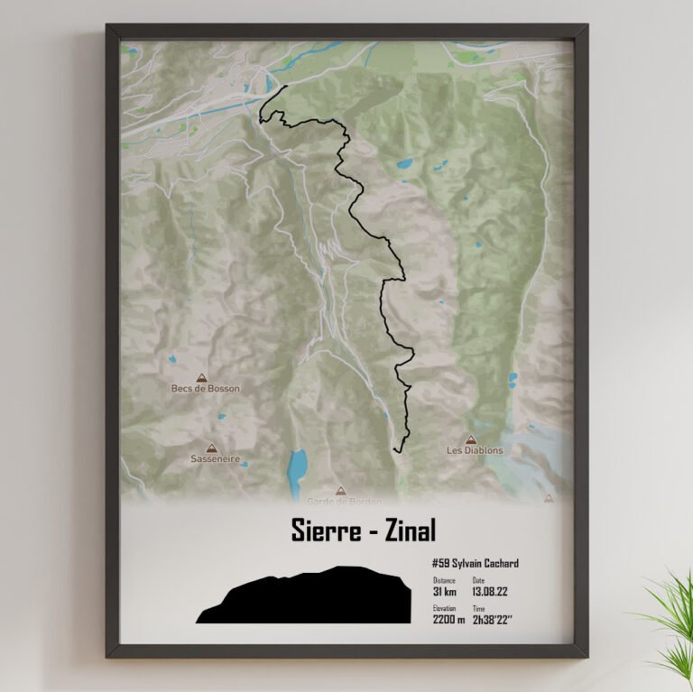 Sierre Zinal Outdoor Noir profil The Post Trace - Sierre Zinal - La course des Cinq 4000