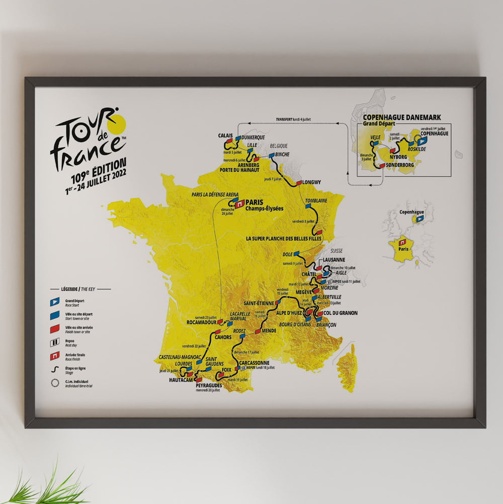 Tour de France Cadre The Post Trace - Tour de France 2022