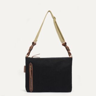 Bleu de Chauffe - Besace Baskia  Noir Stonewashed