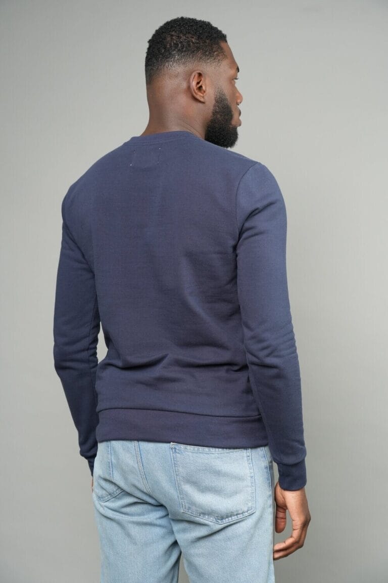 Erverte - Sweat bleu uni