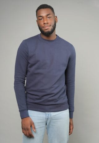 Sweat bleu uni par la marque Erverte Paris Erverte Paris - Sweat bleu uni