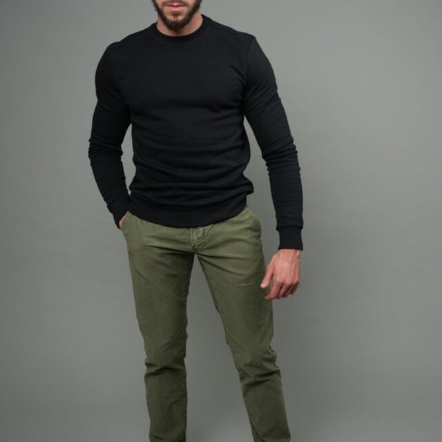 Erverte - Sweat noir uni