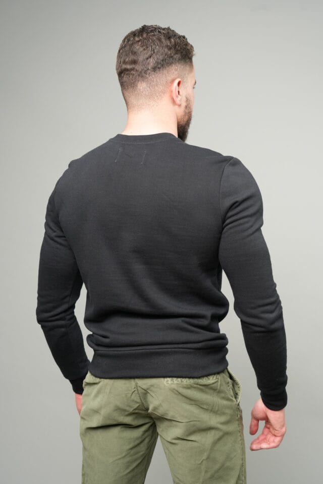 Erverte - Sweat noir uni