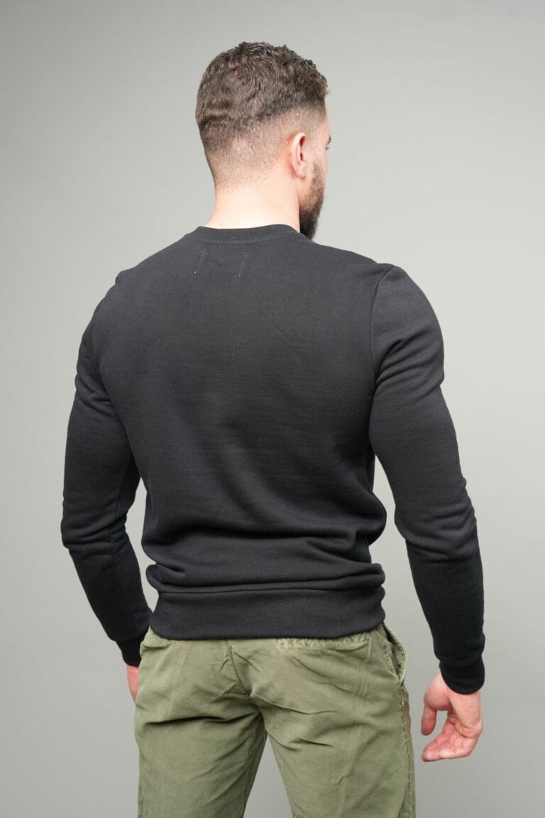 Erverte - Sweat noir uni