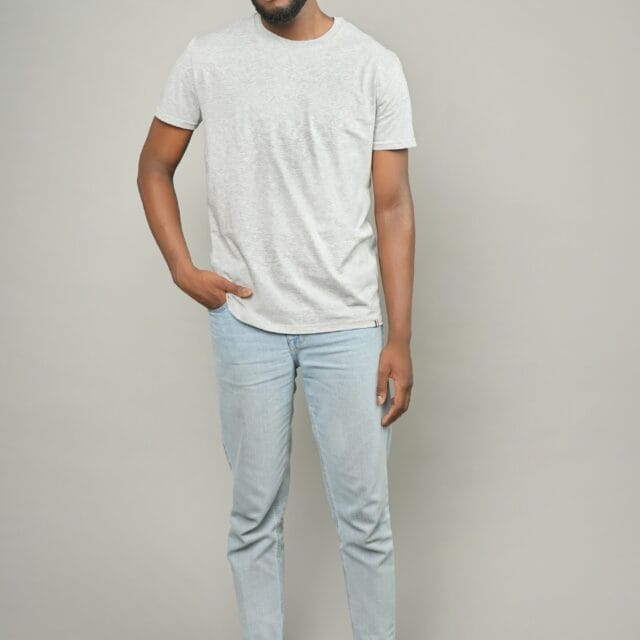 Erverte - T-shirt gris chiné