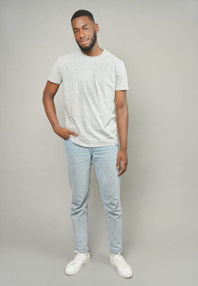Erverte - T-shirt gris chiné