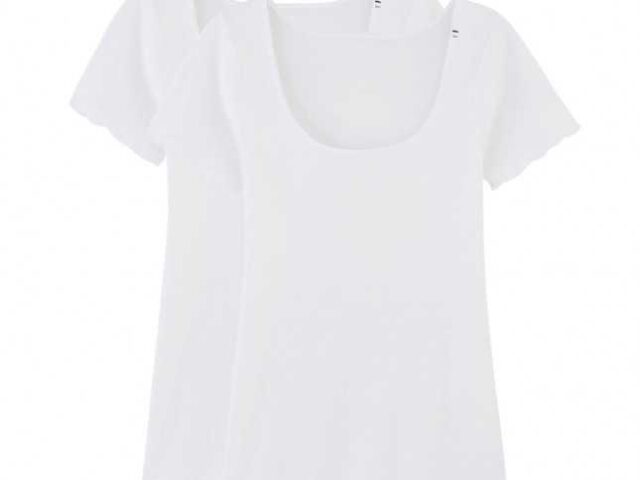 Achel par Lemahieu - Lot De 2 T-shirts Coton Bio - La Flâneuse - Blanc  | Made In France | Lemahieu