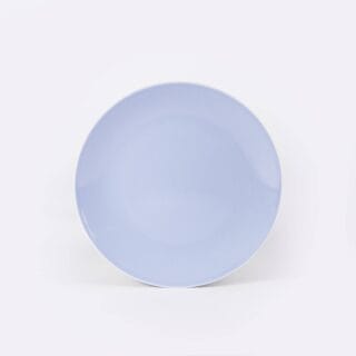 OGRE La Fabrique - Assiette en Porcelaine Ronde Bleue 25 cm  Fabrication Française de Qualité
