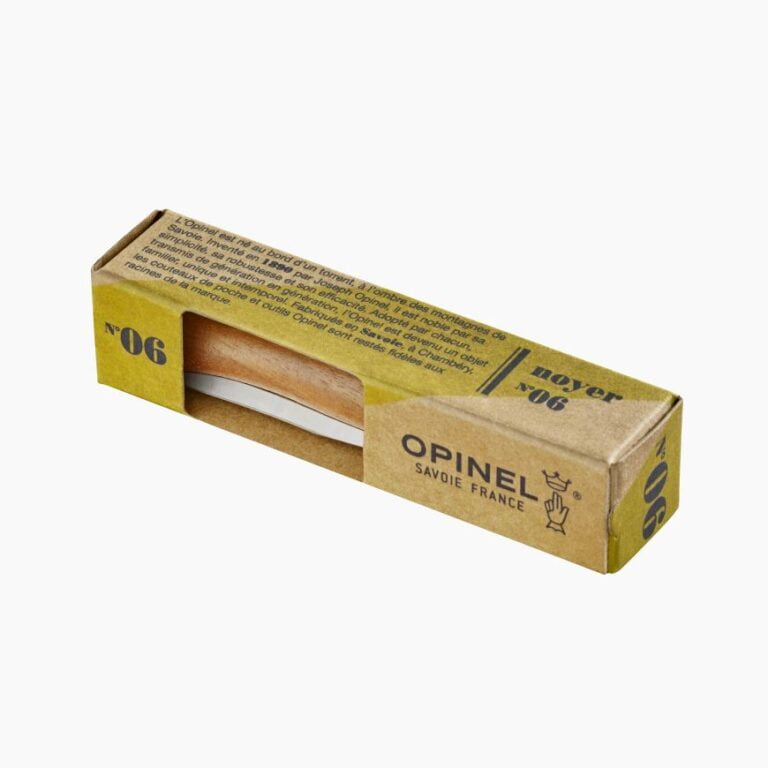Opinel - Couteau de Poche N°06 Noyer - Lame acier inoxydable 7 cm - Manche Bois - Made in France