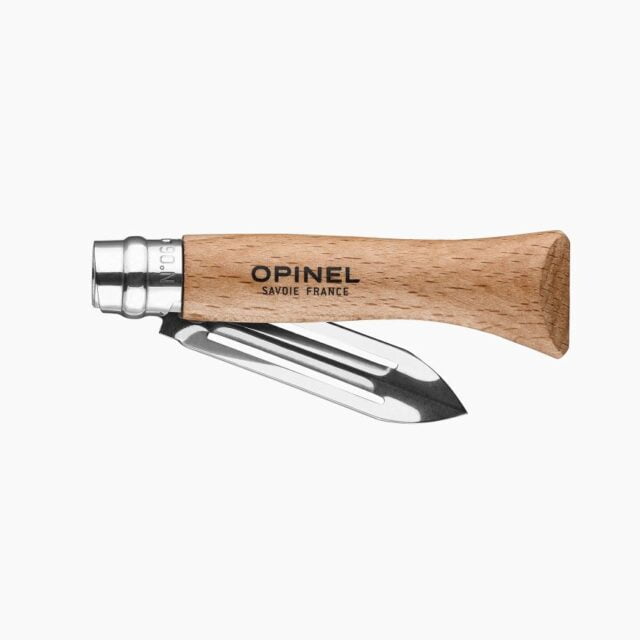 Opinel - Couteau N°06 Eplucheur de Poche - Lame acier inoxydable 6 cm - Manche hêtre - Econome - Pique-nique - Made in France