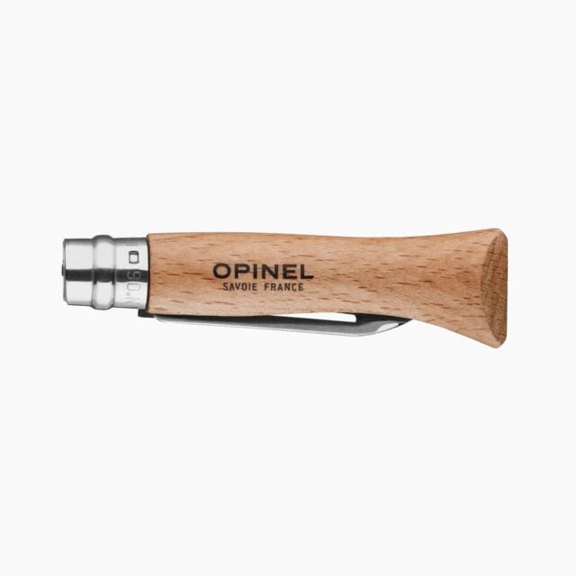 Opinel - Couteau N°06 Eplucheur de Poche - Lame acier inoxydable 6 cm - Manche hêtre - Econome - Pique-nique - Made in France