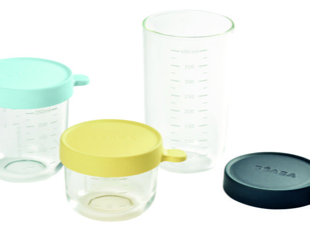 Béaba - Coffret 3 portions verre 150ml /250ml /400ml