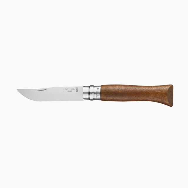 Opinel - Couteau de poche N°09 Noyer - Lame acier inoxydable 9 cm - Manche bois résistant - Made in France