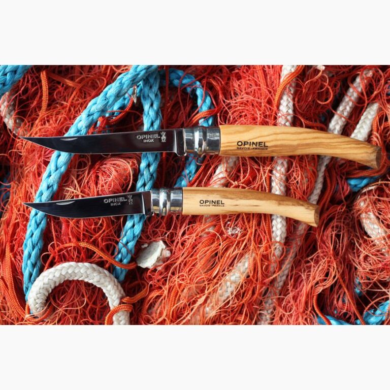 Opinel - Couteau de Poche Effilé 10 Olivier - Lame acier inoxydable Poliglace 10 cm - Manche Bois - Made in France - Lever filets de poisson