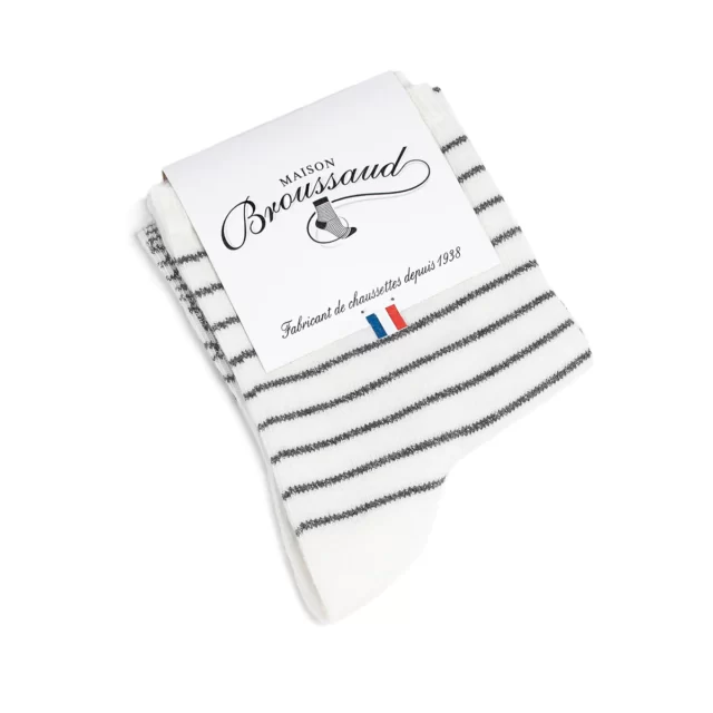 Maison Broussaud - MBD094 - Les Marinières Blanc Gris Brillo
