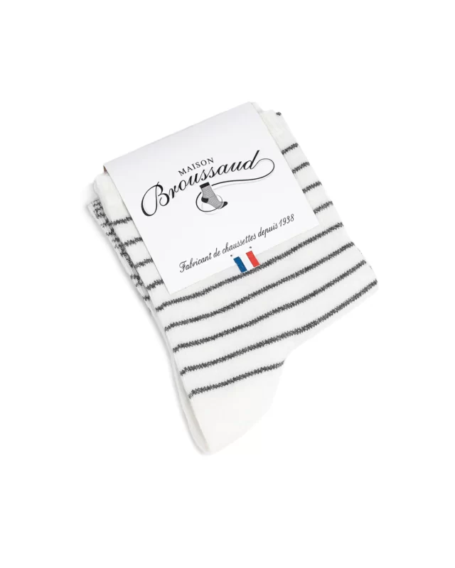 Maison Broussaud - MBD094 - Les Marinières Blanc Gris Brillo