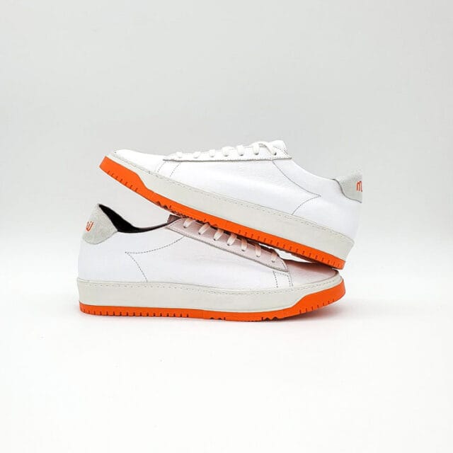 Milémil - Sneakers Derby cuir blanc