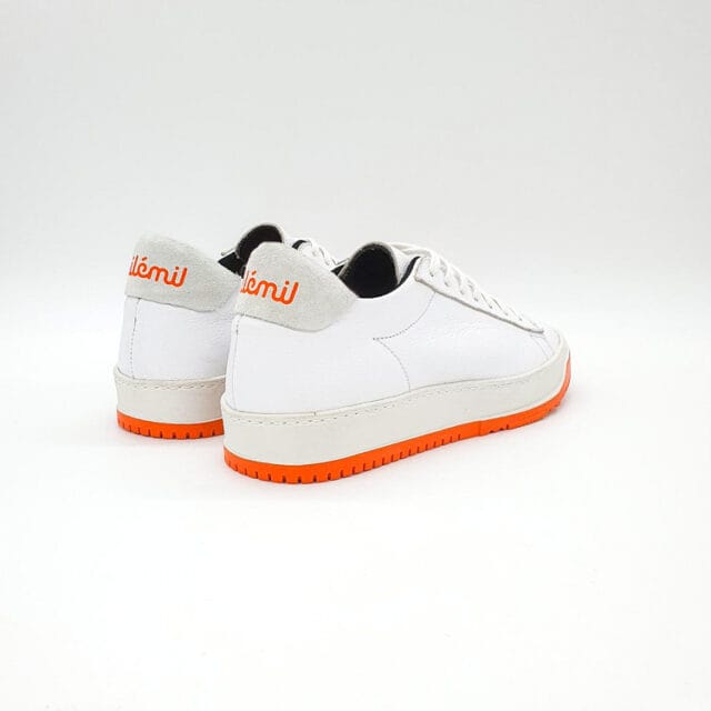 Milémil - Sneakers Derby cuir blanc
