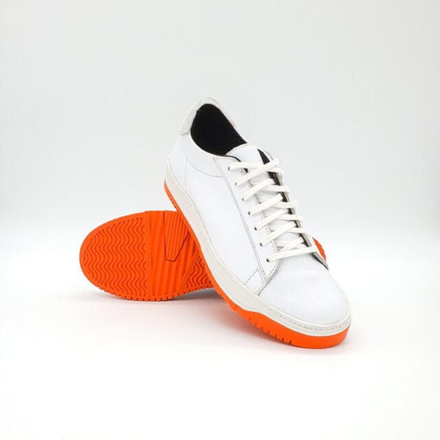 Milémil - Sneakers Derby cuir blanc