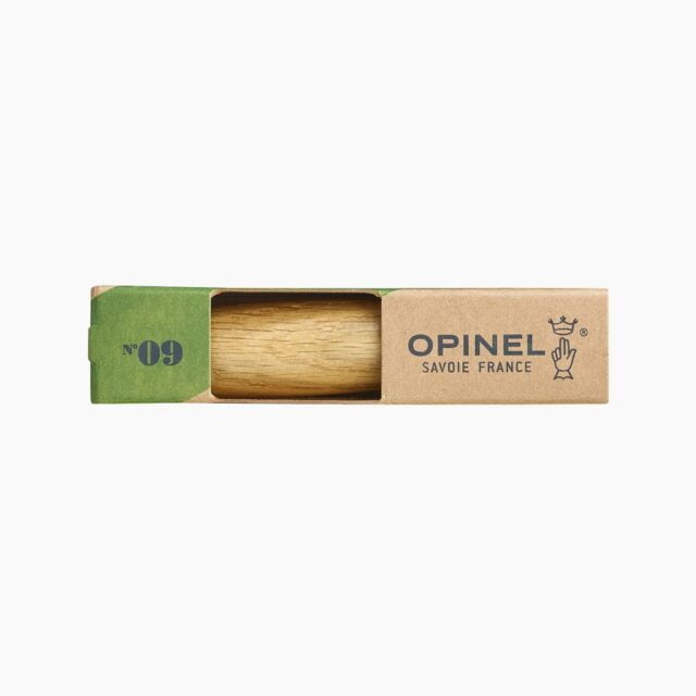 Opinel - Couteau de poche N°09 Chêne - Lame acier inoxydable 9 cm - Manche bois résistant - Made in France