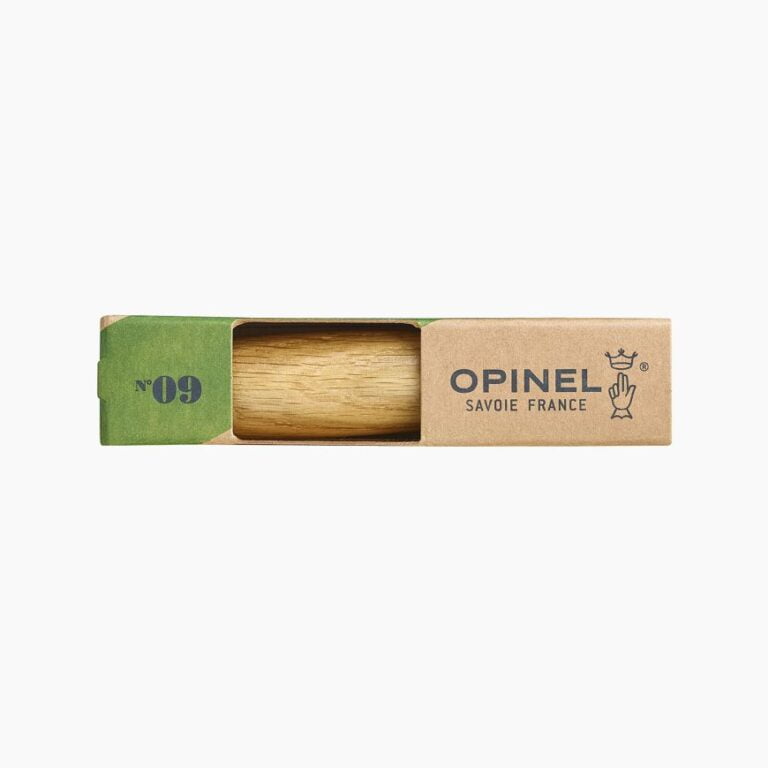 Opinel - Couteau de poche N°09 Chêne - Lame acier inoxydable 9 cm - Manche bois résistant - Made in France