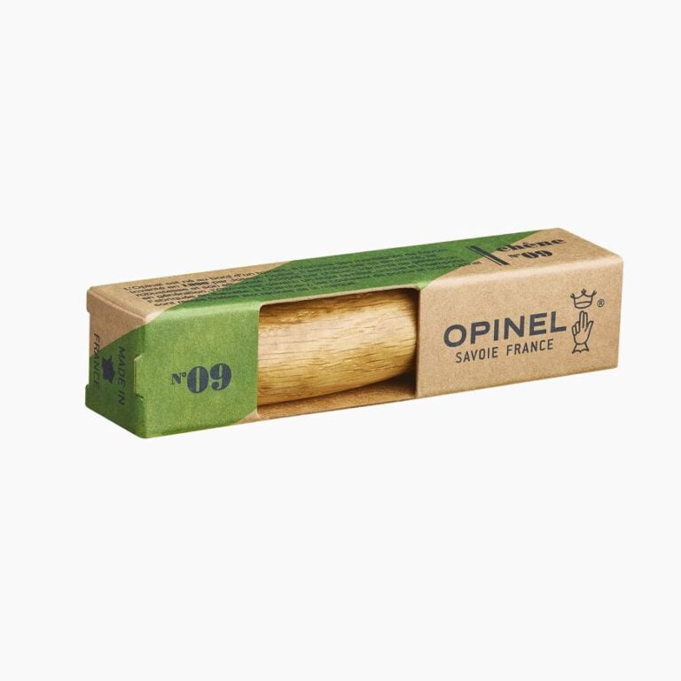 Opinel - Couteau de poche N°09 Chêne - Lame acier inoxydable 9 cm - Manche bois résistant - Made in France