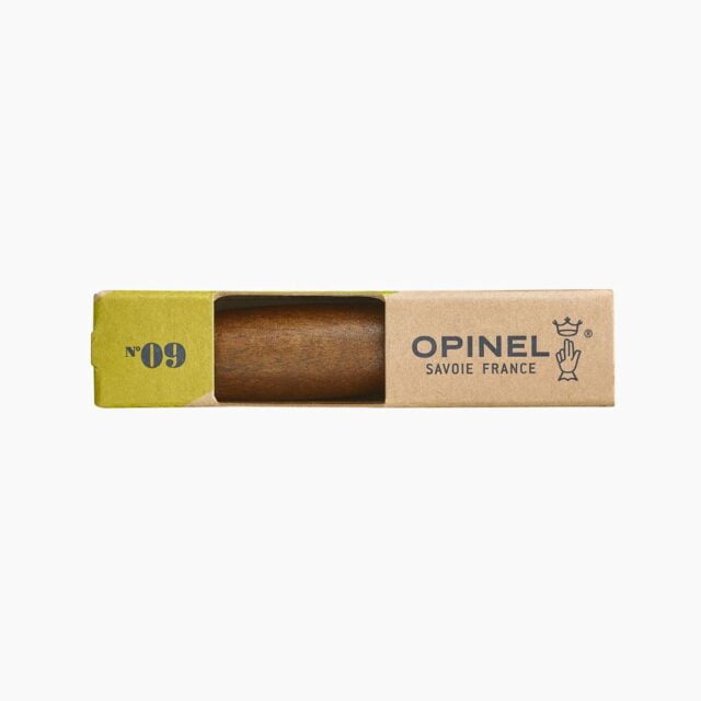 Opinel - Couteau de poche N°09 Noyer - Lame acier inoxydable 9 cm - Manche bois résistant - Made in France