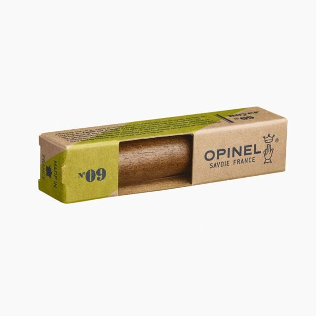 Opinel - Couteau de poche N°09 Noyer - Lame acier inoxydable 9 cm - Manche bois résistant - Made in France