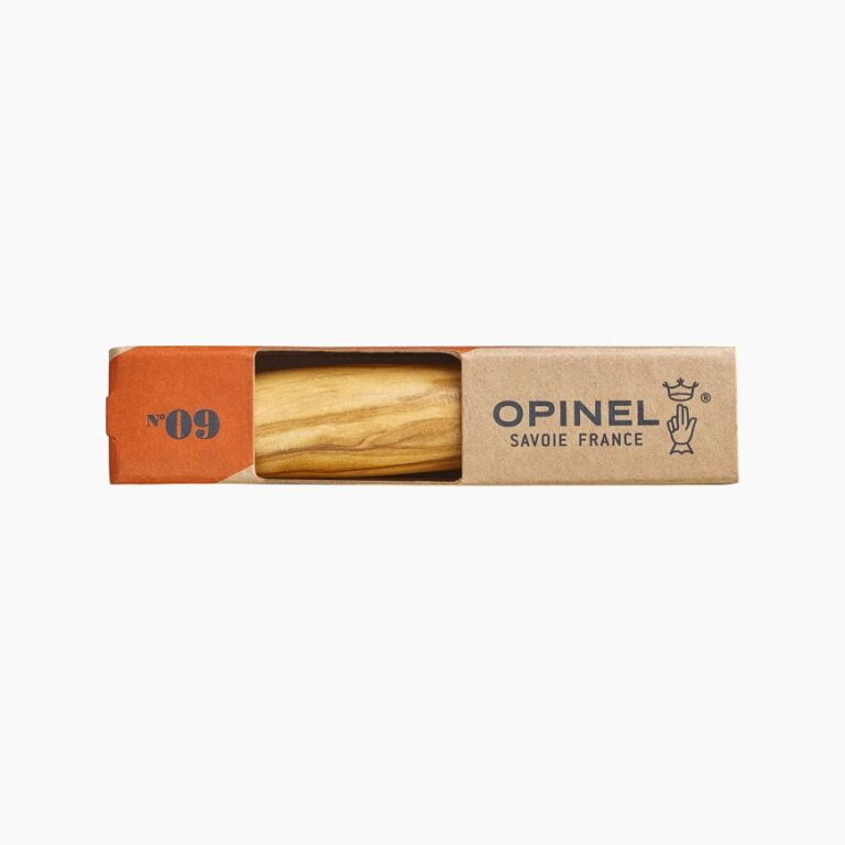 Opinel - Couteau de poche N°09 Olivier - Lame acier inoxydable 9 cm - Manche bois résistant - Made in France