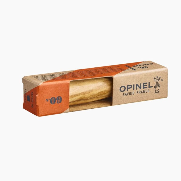Opinel - Couteau de poche N°09 Olivier - Lame acier inoxydable 9 cm - Manche bois résistant - Made in France