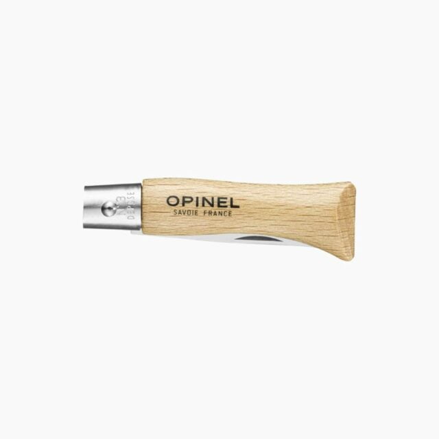 Opinel - Couteau de Poche N°03 Inox - Lame acier inoxydable 4 cm - Manche Bois Hêtre - Made in France