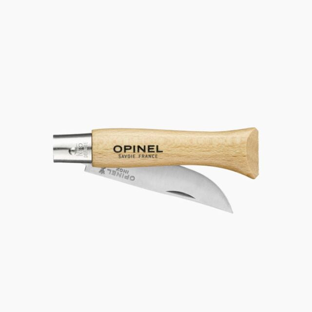 Opinel - Couteau de Poche N°05 Inox - Lame acier inoxydable 6 cm - Manche Bois Hêtre - Made in France