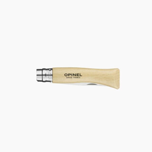 Opinel - Couteau de Poche N°07 Inox - Lame acier inoxydable 8 cm - Manche Bois Hêtre - Made in France