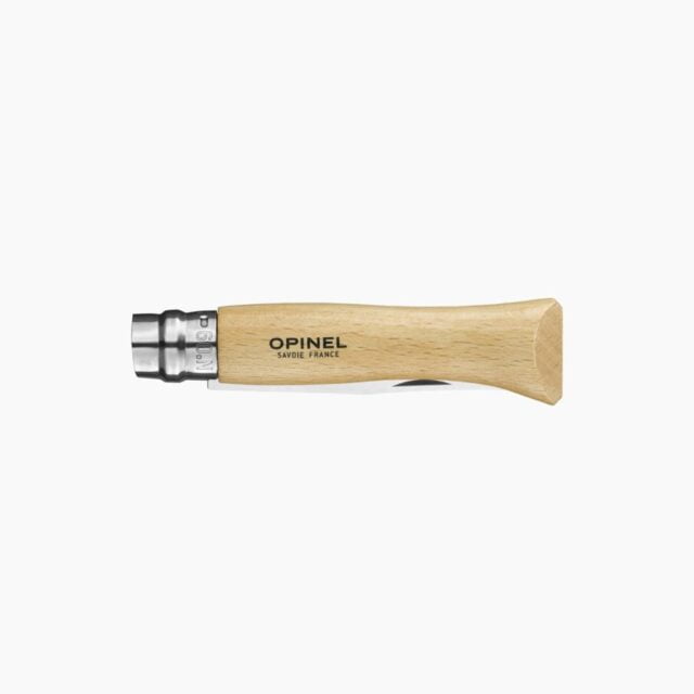 Opinel - Couteau de Poche N°09 Inox - Lame acier inoxydable 9 cm - Manche Bois Hêtre - Made in France