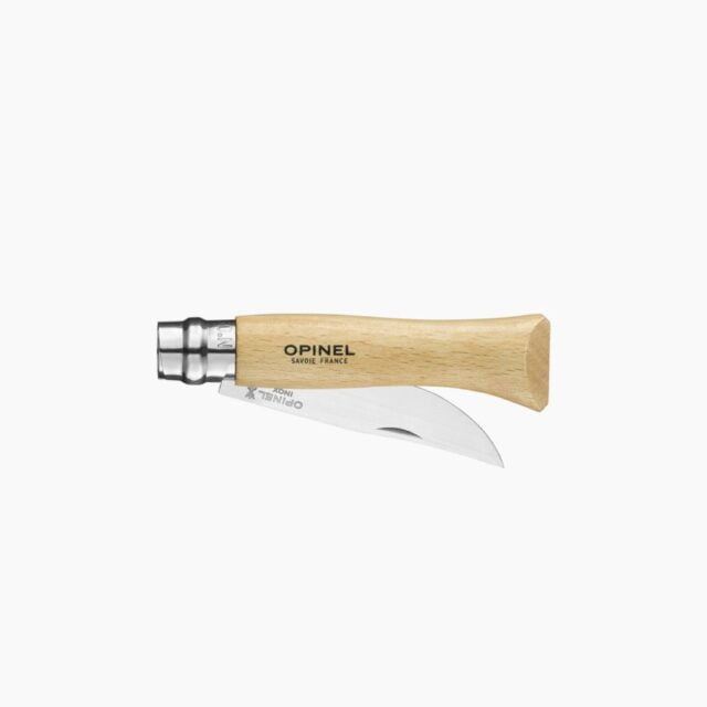 Opinel - Couteau de Poche N°09 Inox - Lame acier inoxydable 9 cm - Manche Bois Hêtre - Made in France